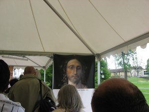 Viewing painting on way to see Shroud of Turin